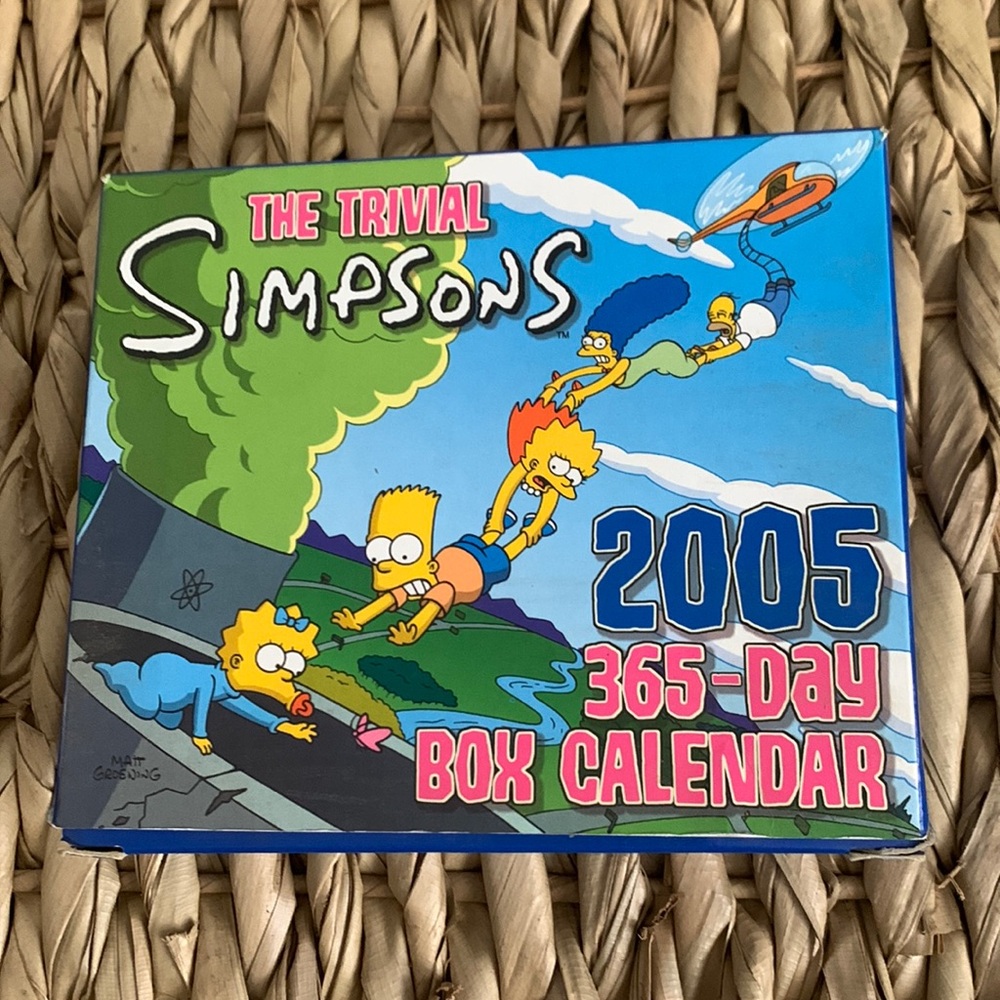 The Trivial Simpsons 2005 365 Day Box Picture Calendar Harper Entertainment New